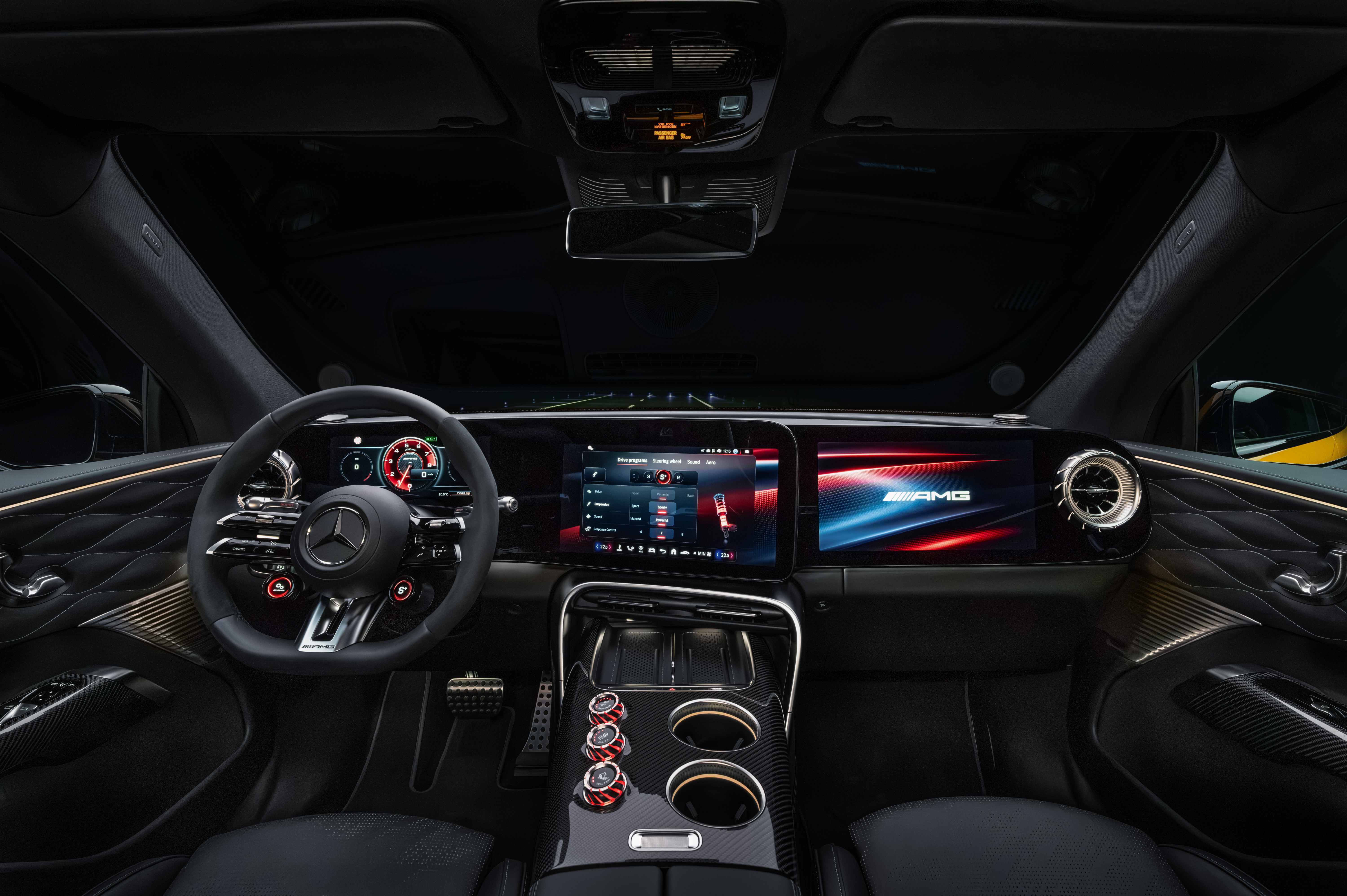 圖6_以駕駛者為核心的座艙布局，延續 AMG GT 跑車的低坐姿與沉浸式操控氛圍，打造專屬駕駛者的性能指揮中心。